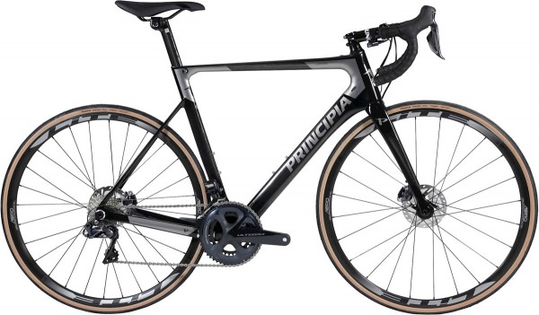 Principia Aero Carbon 700c 57cm sort m. sølv m. Shimano Ultegra Di2 2x11sp 2020